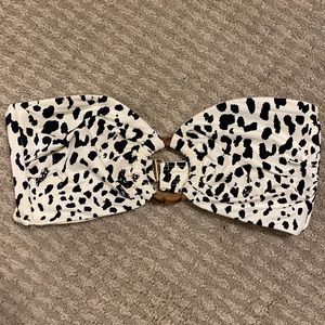 Toluca swim top. Brand new, never worn. White and black. Size S: Juliette